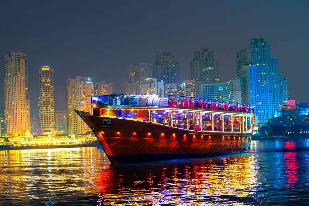 marina dhow cruise with dinner timings